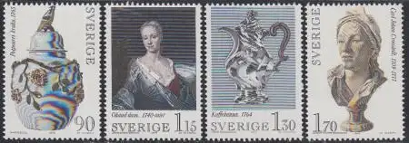 Schweden Mi.Nr. 1078-81 Schwedisches Rokoko (4 Werte)