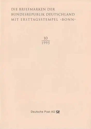 D,Bund Blatt 10/95 750 Jahre Freie Reichsstadt Regensburg (Marke MiNr.1786)