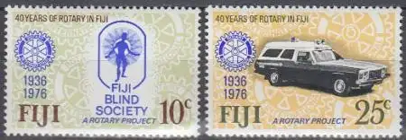 Fidschi-Inseln Mi.Nr. 352-53 Rotary-Club, Blindenfürsorge, Krankenwagen (2 W.)