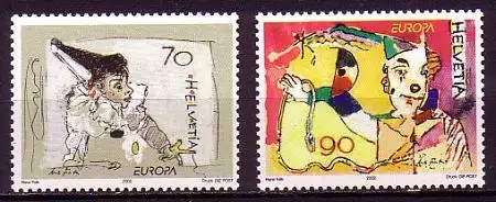 Schweiz Mi.Nr. 1794-95 Europa 02, Zirkus (2 Werte)