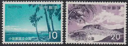 Japan Mi.Nr. 1181-82 Ogasawara-Nationalpark (2 Werte)