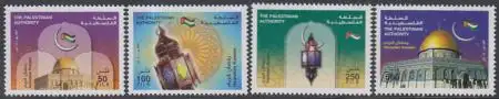 Palästina Mi.Nr. 235-38 Ramadan, Mond, Flagge, Felsendom, Laterne (4 Werte)