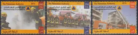 Palästina Mi.Nr. 268-70 Int.Tag des Zivilschutzes, Feuerwehr (3 Werte)