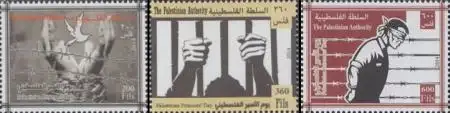 Palästina Mi.Nr. 306-08 Tag der palästinensischen Gefangenen (3 Werte)