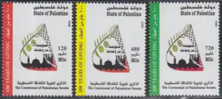 Palästina Mi.Nr. 310-12 100Jahre Pfadfinder in Palästina (3 Werte)