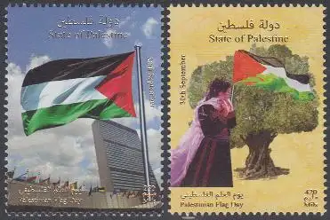 Palästina Mi.Nr. 374-75 Tag der Flagge (2 Werte)