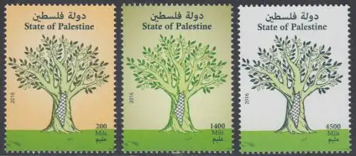 Palästina Mi.Nr. 377-79 Freim. Ölbaum (3 Werte)