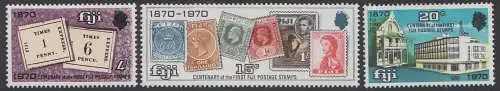 Fidschi-Inseln Mi.Nr. 273-275 100 Jahre Briefmarken (3 Werte)