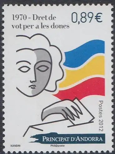 Andorra franz Mi.Nr. 751, 42 Jahre Frauenwahlrecht (0,89)