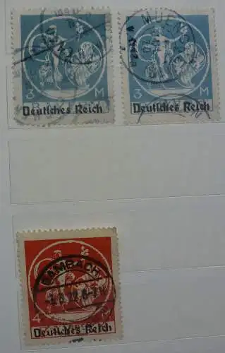 Deutsches Reich aus MiNr. 119 bis 137, Abschiedsserie Bayern