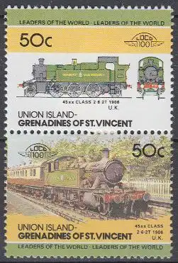 St.Vincent-Grenadi.-Union Isl. Mi.Nr. Zdr.88-89 Lokomotiven, 45xx Class (2 W.)