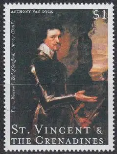 St.Vincent & die Grenadinen Mi.Nr. 4854 van Dyck, Thomas Wentworth in Armour (1)