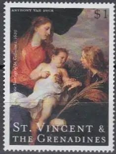 St.Vincent & die Grenadinen Mi.Nr. 4867 van Dyck, Mystic Maggiage .Catherine (1)