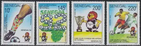 Senegal Mi.Nr. 1174-77 Fußball-Afrikameisterschaft 1992 (4 Werte)