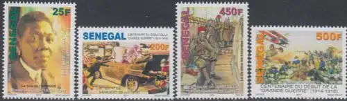 Senegal MiNr. 2216-19 100.Jahrestag Ausbruch des 1.Weltkrieges (4 Werte)