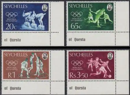 Seychellen Mi.Nr. 358-61 Olympia1976 Montreal (4 Werte)