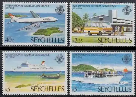 Seychellen Mi.Nr. 465-68 Welttourismuskonferenz Manila (4 Werte)