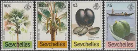 Seychellen Mi.Nr. 469-72 Seychellennüsse (4 Werte)