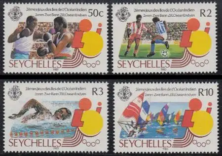 Seychellen Mi.Nr. 588-91 Spiele der Inseln des Indischen Ozeans (4 Werte)