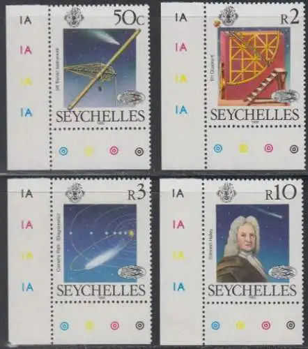Seychellen Mi.Nr. 601-04 Halleyscher Komet (4 Werte)