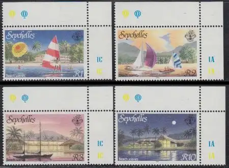Seychellen Mi.Nr. 653-56 Strandszenen (4 Werte)