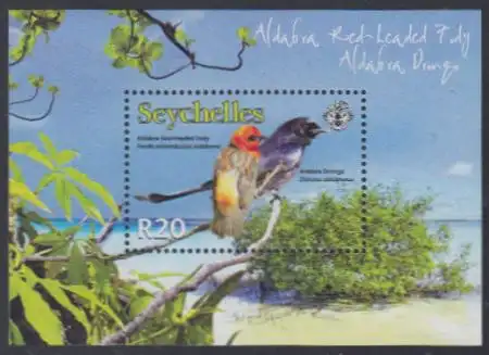 Seychellen Mi.Nr. Block 45 Weltweiter Naturschutz, Vögel 