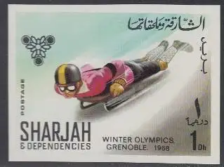 Sharjah Mi.Nr. 400B Olympia 1968 Grenoble, Rennrodeln, Skeleton? (1)