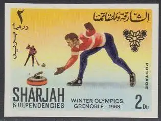 Sharjah Mi.Nr. 401B Olympia 1968 Grenoble, Curling (2)