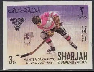 Sharjah Mi.Nr. 402B Olympia 1968 Grenoble, Eishockey (3)