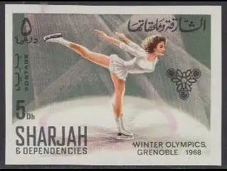 Sharjah Mi.Nr. 404B Olympia 1968 Grenoble, Eiskunstlauf (5)