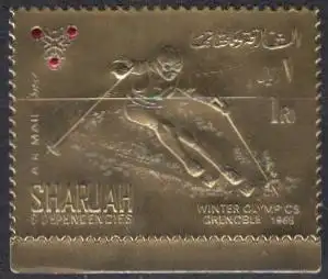 Sharjah Mi.Nr. A464A Olympia 1968 Grenoble, Skiläufer (1)