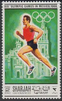 Sharjah Mi.Nr. 492A Olympia 1968 Mexiko, Laufen (2)
