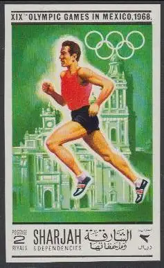Sharjah Mi.Nr. 492B Olympia 1968 Mexiko, Laufen (2)