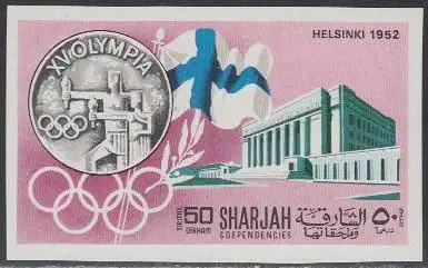 Sharjah Mi.Nr. 497B Geschichte der Olympischen Spiele, Helsinki 1952 (50)