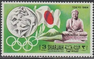 Sharjah Mi.Nr. 500A Geschichte der Olympischen Spiele, Tokio 1964 (3)