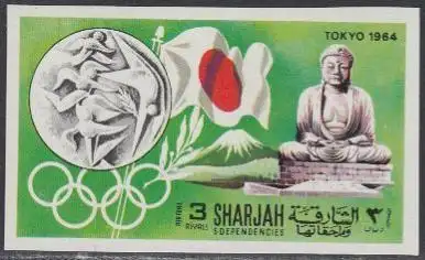 Sharjah Mi.Nr. 500B Geschichte der Olympischen Spiele, Tokio 1964 (3)