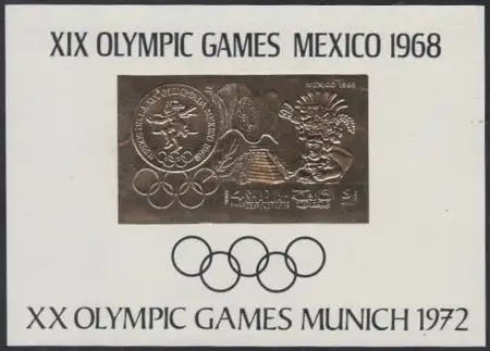 Sharjah Mi.Nr. 501Sb Geschichte der Olymp.Spiele, Mexiko 1968 (4)