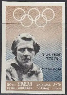 Sharjah Mi.Nr. 511B Olympiasiegerin 1948 Fanny Blankers-Koen (50)
