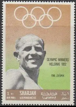 Sharjah Mi.Nr. 512A Olympiasieger 1952 Emil Zatopek (1)