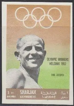 Sharjah Mi.Nr. 512B Olympiasieger 1952 Emil Zatopek (1)