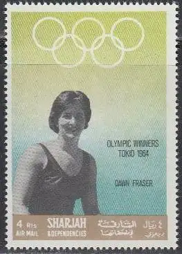 Sharjah Mi.Nr. 516A Olympiasiegerin 1964 Dawn Fraser (4)