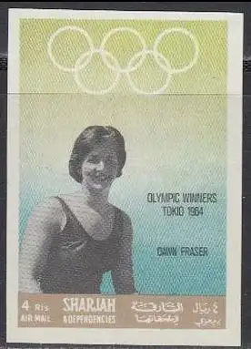 Sharjah Mi.Nr. 516B Olympiasiegerin 1964 Dawn Fraser (4)