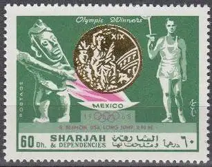 Sharjah Mi.Nr. 520A Olympia 1968 Mexiko, Sieger Beamon (60)
