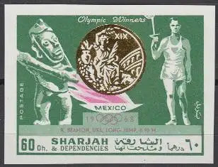 Sharjah Mi.Nr. 520B Olympia 1968 Mexiko, Sieger Beamon (60)