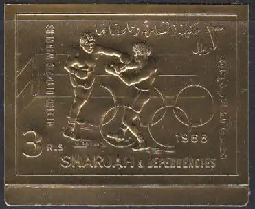 Sharjah Mi.Nr. 525B Olympiasieger 1968 Mexiko, Boxen (3)