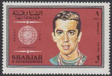 Sharjah Mi.Nr. 533A Olympia 1968 Mexiko, D. Morelon (1)