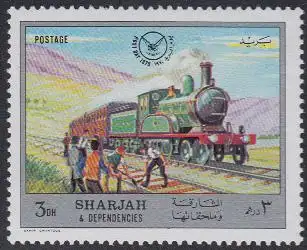 Sharjah Mi.Nr. 794A Eisenbahnen, Bahn der Gegenwart, Gleisarbeiten (3Dh)