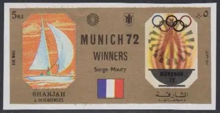 Sharjah Mi.Nr. 1160B Olympia 1972 München, Sieger Serge Maury (5)