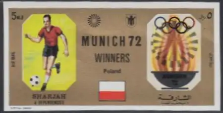 Sharjah Mi.Nr. 1165B Olympia 1972 München, Sieger Fußball Polen (5)