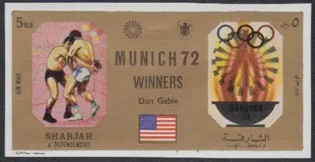 Sharjah Mi.Nr. 1174B Olympia 1972 München, Sieger Dan Gable (5)